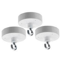 Ophang haak magneet - 3x - metaal - Dia 4,3 cm - spullen ophangen - Max 5 kilo