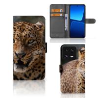 Xiaomi 13 Pro | Telefoonhoesje | Met pasjeshouder | Luipaard