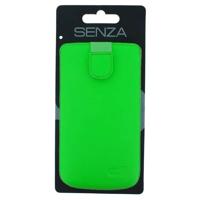 Senza Leather Slide Case Neon Green Size XXL