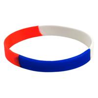 Siliconen supporters armbandje - rood wit blauw - Holland - Nederland