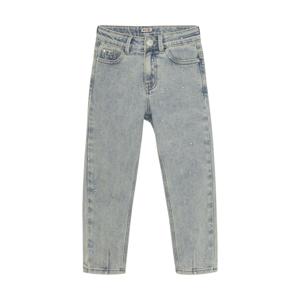 Daily7 Zomer jeans broek meisjes - licht blauw - 2500 mom fit AOP