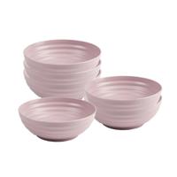 Plasticforte Soepkommen - 6x - D19 x H5.5 cm - oud roze - kunststof - onbreekbaar - servies