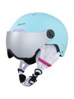 Cairn Kinder Skihelm met Vizier Orbit Visor Turquoise Neon Pink-46/48