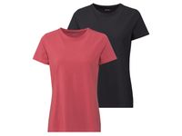 esmara Dames T-shirt, 2 stuks, nauwsluitend van stretchjersey