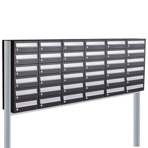 Allux Brievenbusunit Hive set vrijstaand 6-breed, 6-hoog - zwart