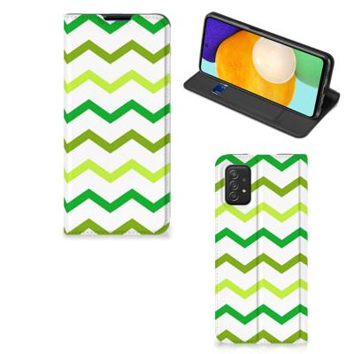 Samsung Galaxy A03s | Hoesje met Magneet | Zigzag Groen