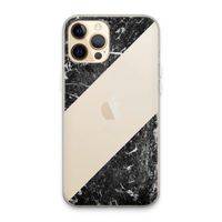 Zwart marmer: iPhone 13 Pro Max Transparant Hoesje