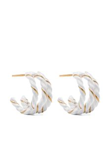 Maison Margiela boucles d'oreilles à anneaux - Blanc