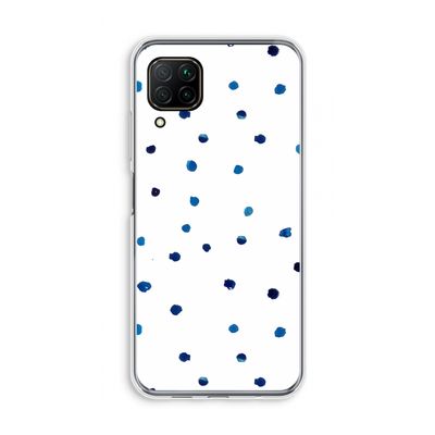 Blauwe stippen: Huawei P40 Lite Transparant Hoesje