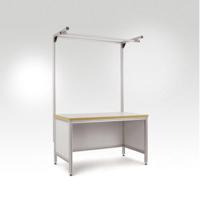 Manuflex ZB8205 Alu-Aufbauportal met arm voor aluminium werkbanken met tafel breedte = 1000 mm en diepte = 600 mm