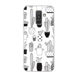 Cactusmotief: Samsung Galaxy A6 Plus (2018) Transparant Hoesje