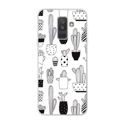 Cactusmotief: Samsung Galaxy A6 Plus (2018) Transparant Hoesje