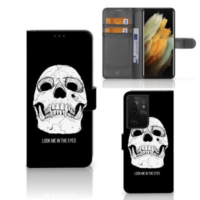 Telefoonhoesje met Naam Samsung Galaxy S21 Ultra Skull Eyes Telefoonhoesje met Naam Samsung Galaxy S21 Ultra Skull Eyes