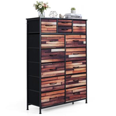 14/11 Ladekast Hoge Kast met Lades van Non-woven Stof Vrijstaande Kast met Metalen Frame-Model 1