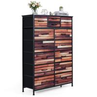 14/11 Ladekast Hoge Kast met Lades van Non-woven Stof Vrijstaande Kast met Metalen Frame-Model 1