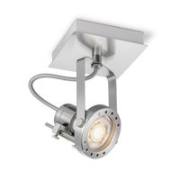 Light depot - LED opbouwspot Robo - 11,5 cm - mat staal - Outlet