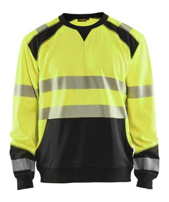 Blåkläder Sweatshirt High-Vis 35412528 | High-Vis Geel/Zwart | Maat L - 7330509609842