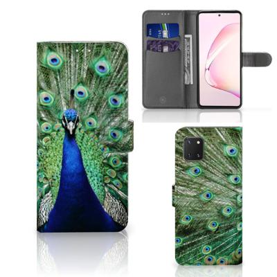 Samsung Note 10 Lite | Telefoonhoesje | Met pasjeshouder | Pauw