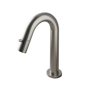 Fonteinkraan Hotbath Cobber 1-knop gebogen 19.3 cm Rond Geborsteld Nikkel