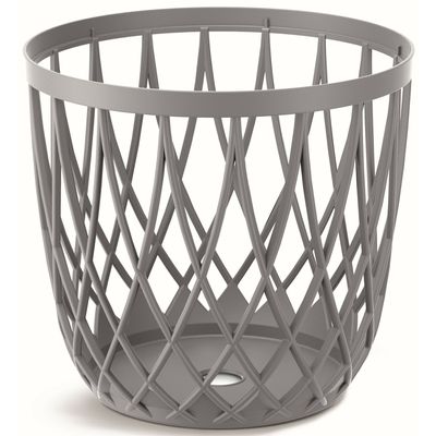Draadmand/wasmand/opbergmand - van stevig kunststof - grijs - D39 x H39 cm