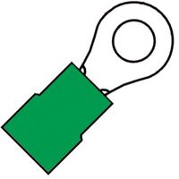 Geïsoleerde micro Ringkabelschoen M3 voor draad 0,1-0,5 mm2 100 stuks 101380 klemko
