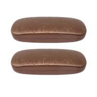 Brillenkoker - 2x - bruin - universeel - hard kunststof - bril beschermen