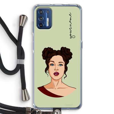Pop-Art Creator: Motorola Moto G9 Plus Transparant Hoesje met koord