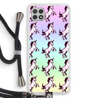 Musketon Unicorn: Samsung Galaxy A22 4G Transparant Hoesje met koord