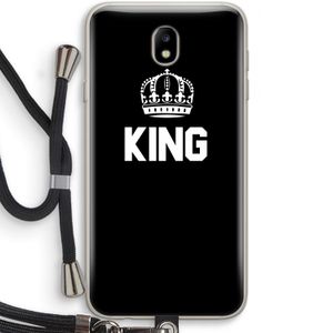 King zwart: Samsung Galaxy J7 (2017) Transparant Hoesje met koord