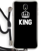King zwart: Samsung Galaxy J7 (2017) Transparant Hoesje met koord