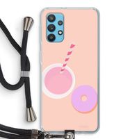 Donut: Samsung Galaxy A32 4G Transparant Hoesje met koord