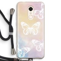 White butterfly: Xiaomi Redmi 5 Transparant Hoesje met koord