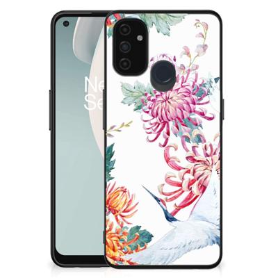 OnePlus Nord N100 Dierenprint Telefoonhoesje Bird Flowers
