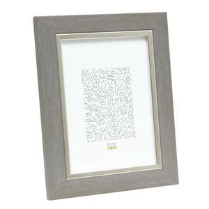 Deknudt Fotokader in lichtgrijs met zilverbies 10x15 S45VF3