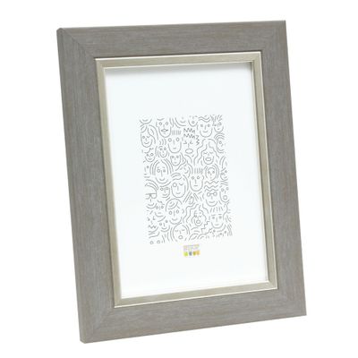 Deknudt Fotokader in lichtgrijs met zilverbies 10x15 S45VF3
