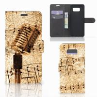 Samsung Galaxy S8 Plus | Telefoonhoesje met foto | Bladmuziek | Portemonnee hoesje