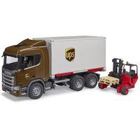 Bruder Scania UPS Vrachtwagen met Vorkheftruck