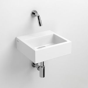 Clou Flush 1 fonteinset 28x27x9cm zonder kraangat met plug Keramiek Wit inclusief kraan en sifon chroom CL/03.03011