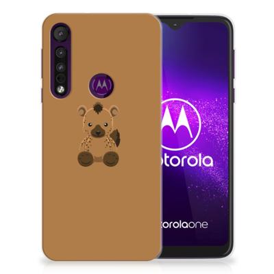 Motorola One Macro Telefoonhoesje met Naam Baby Hyena Motorola One Macro Telefoonhoesje met Naam Baby Hyena