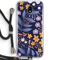 Flowers with blue leaves: Samsung Galaxy J3 (2017) Transparant Hoesje met koord