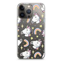 Rainbow Unicorn: iPhone 13 Pro Transparant Hoesje