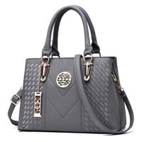 Borduurwerk messenger bags vrouwen lederen handtassen tassen voor vrouwen hand Bag (grijs)