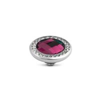Melano Vivid Crystal CZ Steentje Fuchsia Zilver