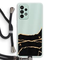 Gouden marmer: Samsung Galaxy A52s 5G Transparant Hoesje met koord Gouden marmer: Samsung Galaxy A52s 5G Transparant Hoesje met koord