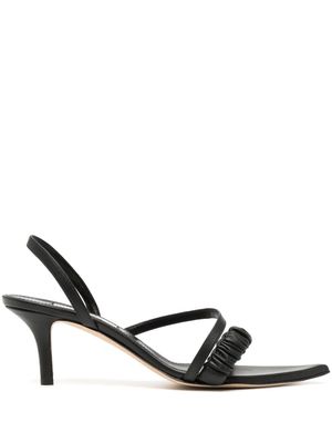 Elleme sandales Chouchou 70 mm en cuir - Noir