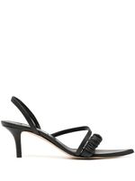 Elleme sandales Chouchou 70 mm en cuir - Noir