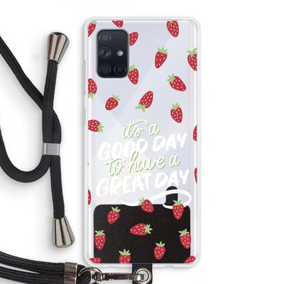 Don't forget to have a great day: Samsung Galaxy A71 Transparant Hoesje met koord