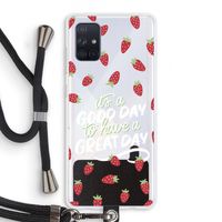 Don't forget to have a great day: Samsung Galaxy A71 Transparant Hoesje met koord