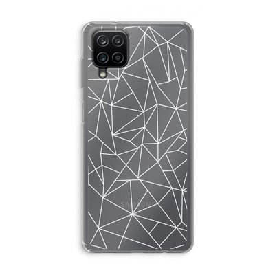 Geometrische lijnen wit: Samsung Galaxy A12 Transparant Hoesje