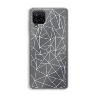 Geometrische lijnen wit: Samsung Galaxy A12 Transparant Hoesje
